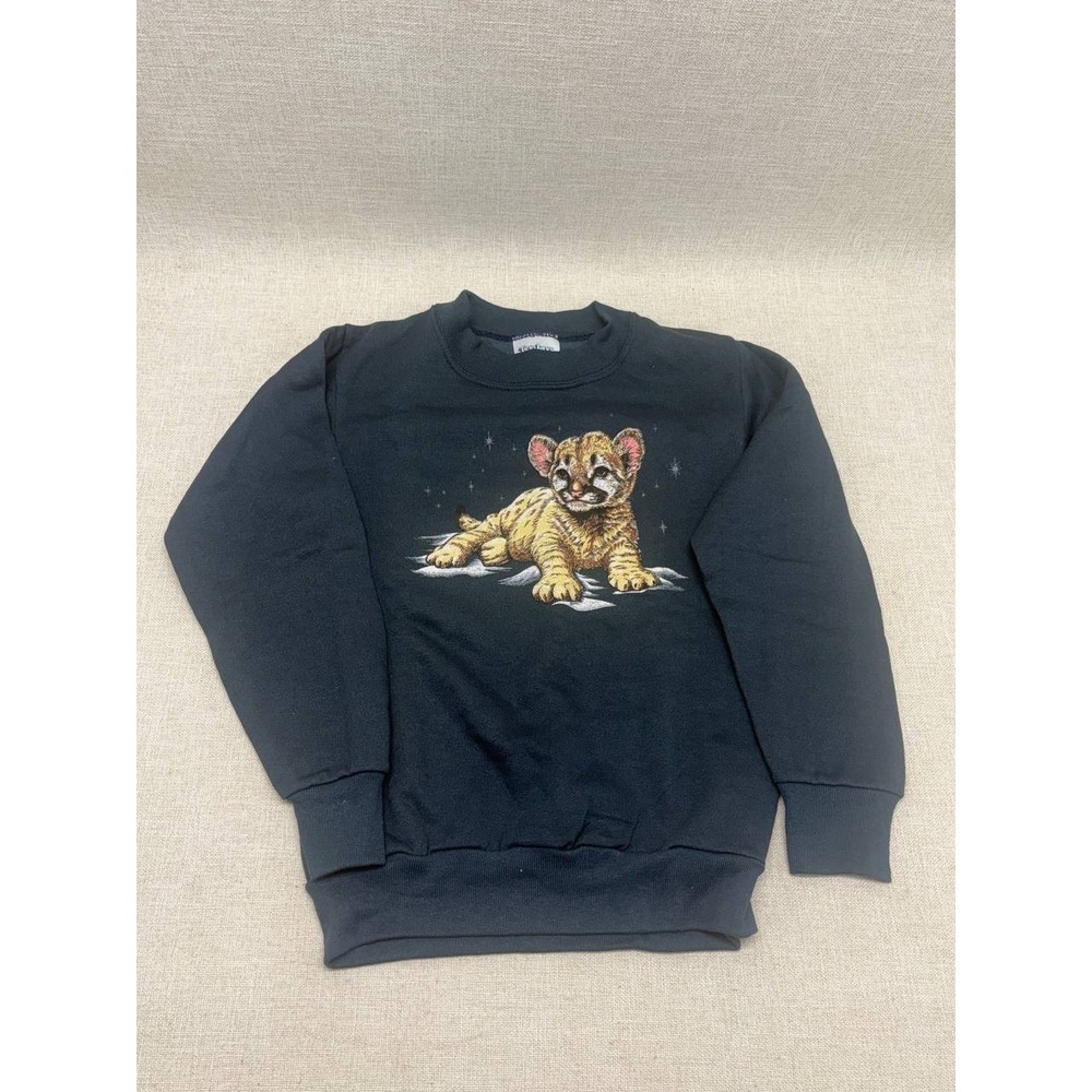 Vintage Tee Jays Kids‎ Youth Medium 10-12 Cougar Cub Graphic Sweatshirt USA Made